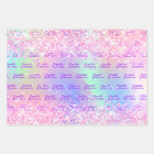 キンセアニェラピンクホログラフィック名 ラッピングペーパーシート (正面3)