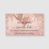 キンセアニェラピンクローズバルーン日付磁石を保存 (正面)