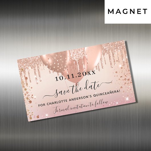 キンセアニェラピンクローズバルーン日付磁石を保存