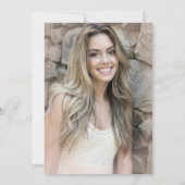 キンセアニェラピンクローズ金ゴールドグリッター15誕生日 招待状 (裏面)