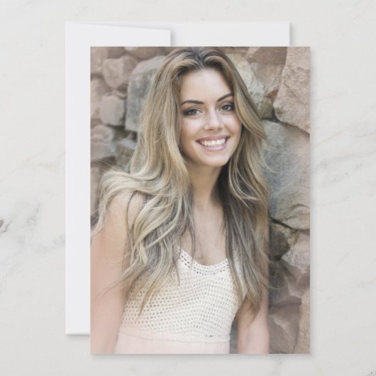 キンセアニェラピンクローズ金ゴールドグリッター15誕生日 招待状 (裏面)