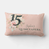 キンセアニェラピンク素朴フローラ15誕生日 ランバークッション (裏面)