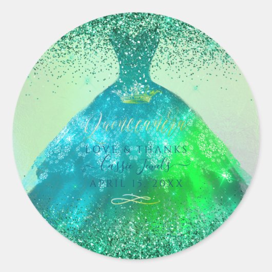 キンセアニェラピーコックスパークルガウン ラウンドシール (正面)