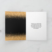 キンセアニェラピーチオレンジドレスフェイクグリッター カード (内部)