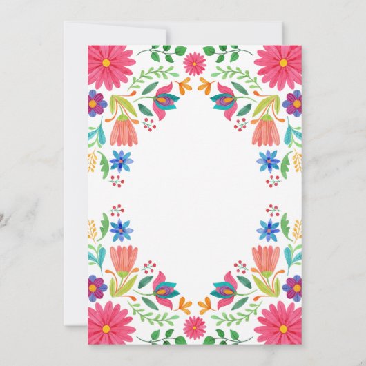 キンセアニェラフィエスタフローラメキシコピンク誕生日 招待状 (裏面)