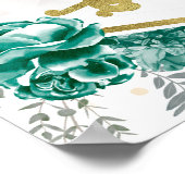 キンセアニェラフォトウェルカムサインエメラルドグリーン ポスター (角)