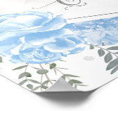 キンセアニェラフォトウェルカムサインダスティブルーフローラ ポスター (角)