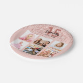 キンセアニェラフォトバラ金ゴールドピンク ペーパープレート (アングル)