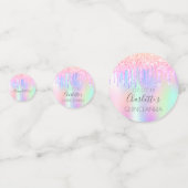 キンセアニェラフォトホログラフィックピンクグリッター コンフェッティ (正面)