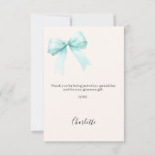 キンセアニェラフォトボウティール（緑がかった色）クリーム サンキューカード (裏面)