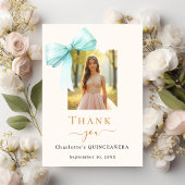 キンセアニェラフォトボウティール（緑がかった色）クリーム サンキューカード