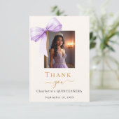 キンセアニェラフォトボウラベンダークリーム サンキューカード (スタンド正面)