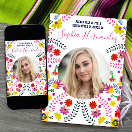 キンセアニェラフォトメキシカンフィエスタパーティーホワイト 招待状