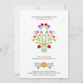 キンセアニェラフォトメキシカンフィエスタフローラホワイト 招待状 (裏面)