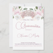 キンセアニェラフォト赤面ピンクウォーター色フローラ 招待状 (正面)