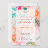 キンセアニェラフローラウォーターカラーガーデンバラ 招待状 (正面)
