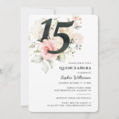 キンセアニェラフローラウォーターカラー15thバースデーパーティー 招待状 (正面)