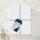 キンセアニェラフローラネイビーブルー金ゴールドミクリンスアノス ギフトタグ (より糸付き)