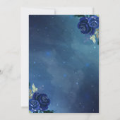 キンセアニェラフローラネイビーブルー金ゴールドミクリンスアノス 招待状 (裏面)