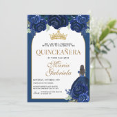 キンセアニェラフローラネイビーブルー金ゴールドミクリンスアノス 招待状 (スタンド正面)