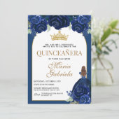 キンセアニェラフローラネイビーブルー金ゴールドミクリンスアノス 招待状 (スタンド正面)