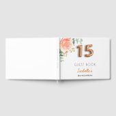 キンセアニェラフローラバラ金ゴールドユーカリプトゥスモノグラム ゲストブック (全面)