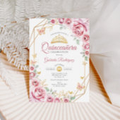 キンセアニェラフローラピンク金ゴールド 招待状
