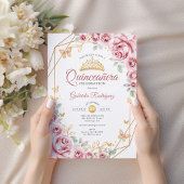 キンセアニェラフローラピンク金ゴールド 招待状
