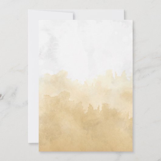 キンセアニェラフローラフェイク金ゴールドドレス15th誕生日 招待状 (裏面)