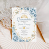 キンセアニェラフローラベビーブルー金ゴールド 招待状