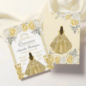 キンセアニェラフローラルクセ金ゴールドアーチ誕生日 招待状