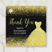 キンセアニェラブライトイエロードレスフェイクグリッター フェイバータグ (正面)