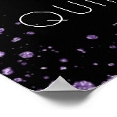 キンセアニェラブラックバイオレットグリッターウェルカムバルーン ポスター (角)