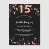 キンセアニェラブラックバラ金ゴールドスターズ マグネット招待状 (正面)