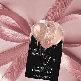 キンセアニェラブラックバラ金ゴールドバ感謝していルーンユー ギフトタグ