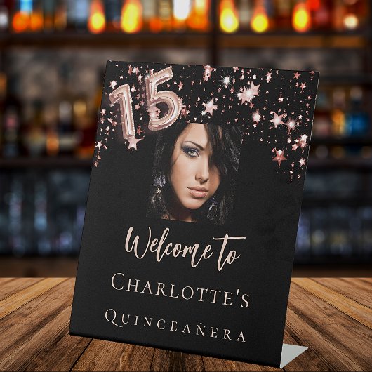 キンセアニェラブラックバラ金ゴールドフォトスターズへようこそ 台座サイン