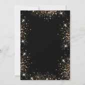 キンセアニェラブラック金ゴールドグリッターダストバルーン15th 招待状 (裏面)