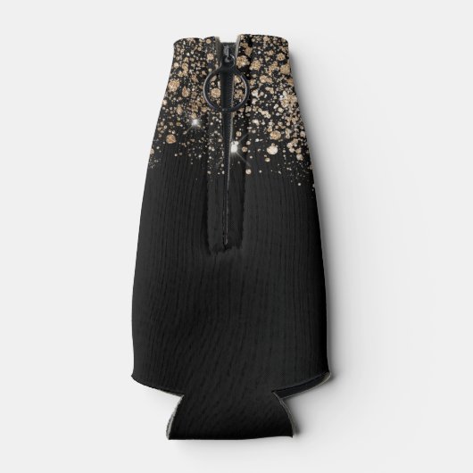 キンセアニェラブラック金ゴールドグリッターモノグラムシック ボトルクーラー (裏面)