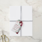 キンセアニェラブルガンディレッドグリッターフローラギフトラベル ギフトタグ (より糸付き)