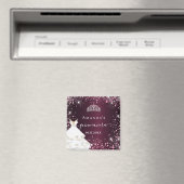 キンセアニェラブルガンディ・ピンク・ティアラのドレス名 マグネット (インサイチュ (食洗機))