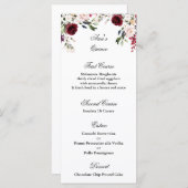 キンセアニェラブルゴーニュのメニューテンプレート メニュー (正面/裏面)