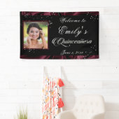 キンセアニェラブルゴーニュサテンリボンス輝くターズ 横断幕 (インサイチュ)