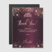 キンセアニェラブルゴーニュバラ磁石サンキューカード マグネット招待状 (正面/裏面)