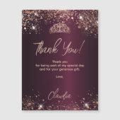 キンセアニェラブルゴーニュバラ磁石サンキューカード マグネット招待状 (正面)