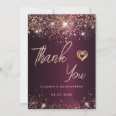 キンセアニェラブルゴーニュバラ金ゴールドサンキューカード 招待状 (正面)