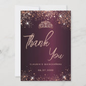 キンセアニェラブルゴーニュバラ金ゴールドサンキューカード 招待状 (正面)