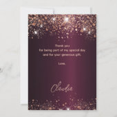 キンセアニェラブルゴーニュバラ金ゴールドサンキューカード 招待状 (裏面)