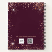 キンセアニェラブルゴーニュバラ金ゴールドティアラゲストブック ノートブック (裏面)