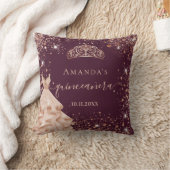 キンセアニェラブルゴーニュバラ金ゴールドティアラドレス名 クッション (ブランケット)