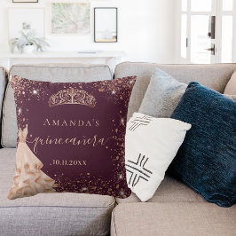 キンセアニェラブルゴーニュバラ金ゴールドティアラドレス名 クッション